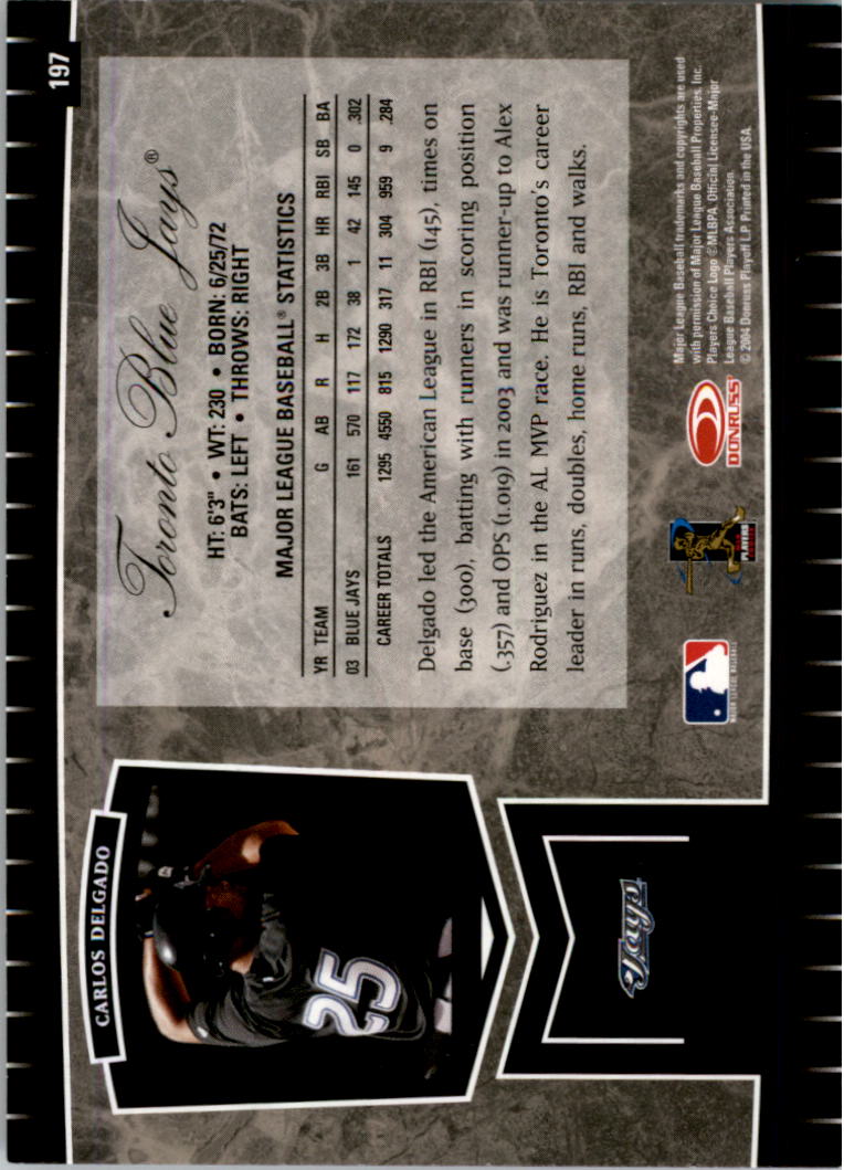 2004 Leaf Certified Cuts Baseball "Main Set" Base Cards #1 to #293 - Picture 255 of 272