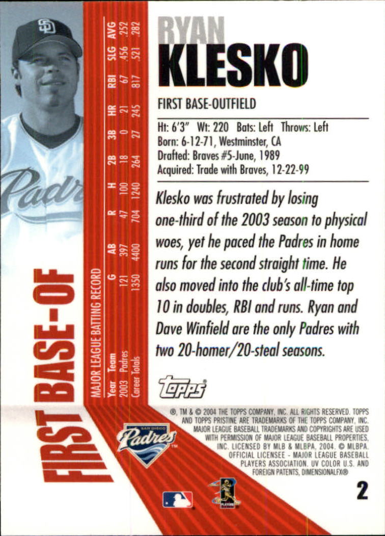 2004 Topps Pristine Baseball - Picture 3 of 155