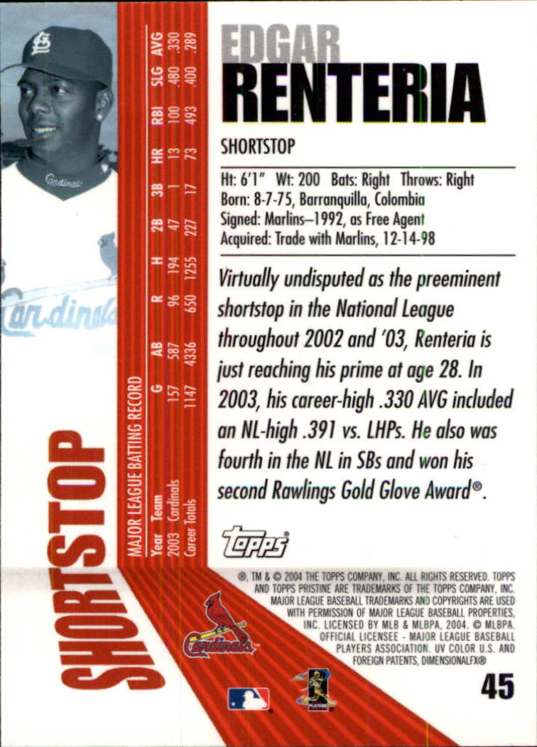 2004 Topps Pristine Baseball - Picture 39 of 155