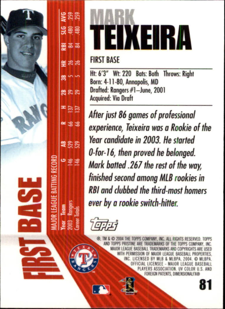 2004 Topps Pristine Baseball - Picture 77 of 155