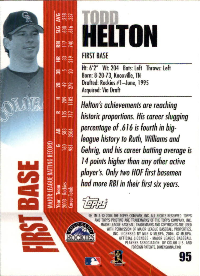 2004 Topps Pristine Baseball - Picture 95 of 155