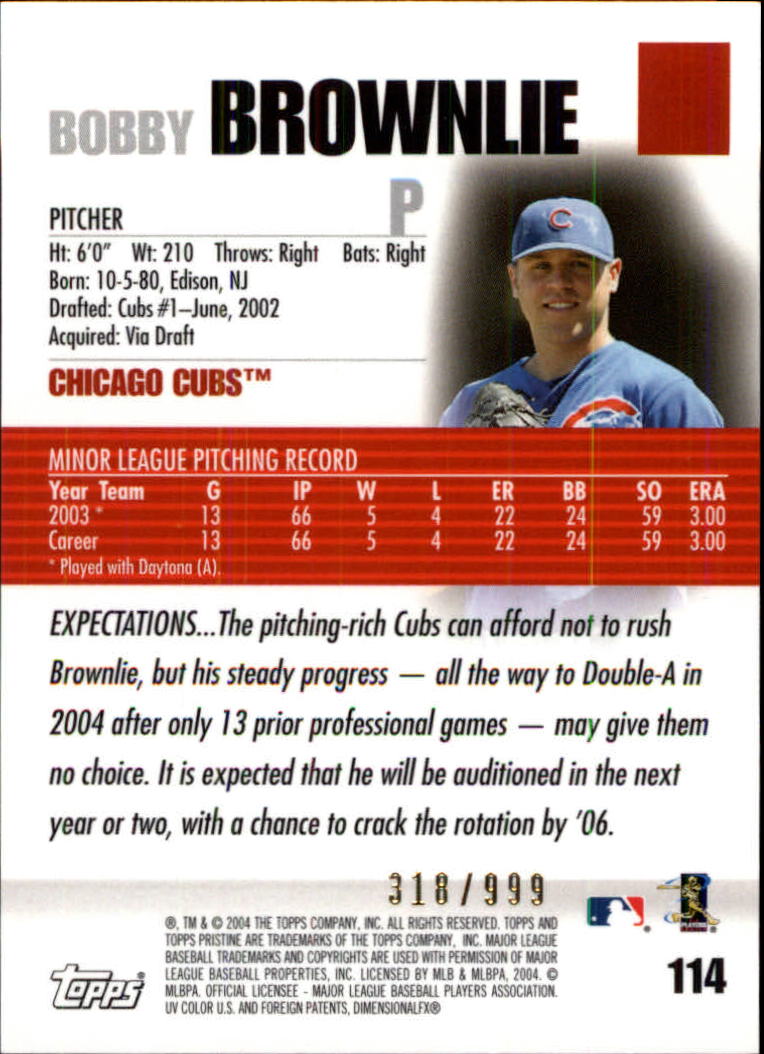 2004 Topps Pristine Baseball - Picture 109 of 155