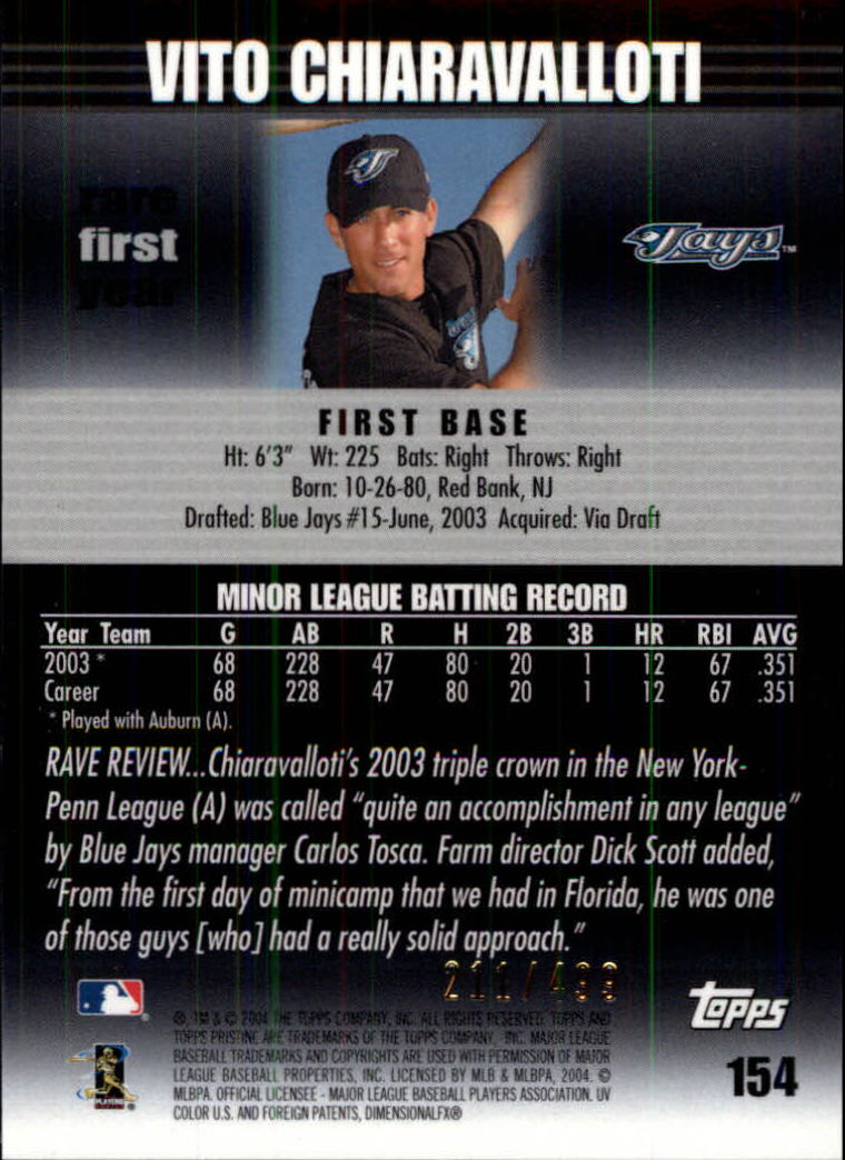 2004 Topps Pristine Baseball - Picture 115 of 155