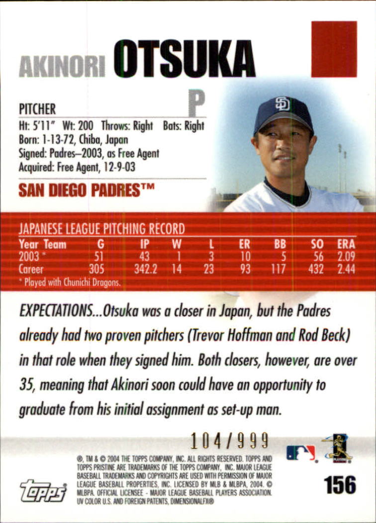 2004 Topps Pristine Baseball - Picture 117 of 155
