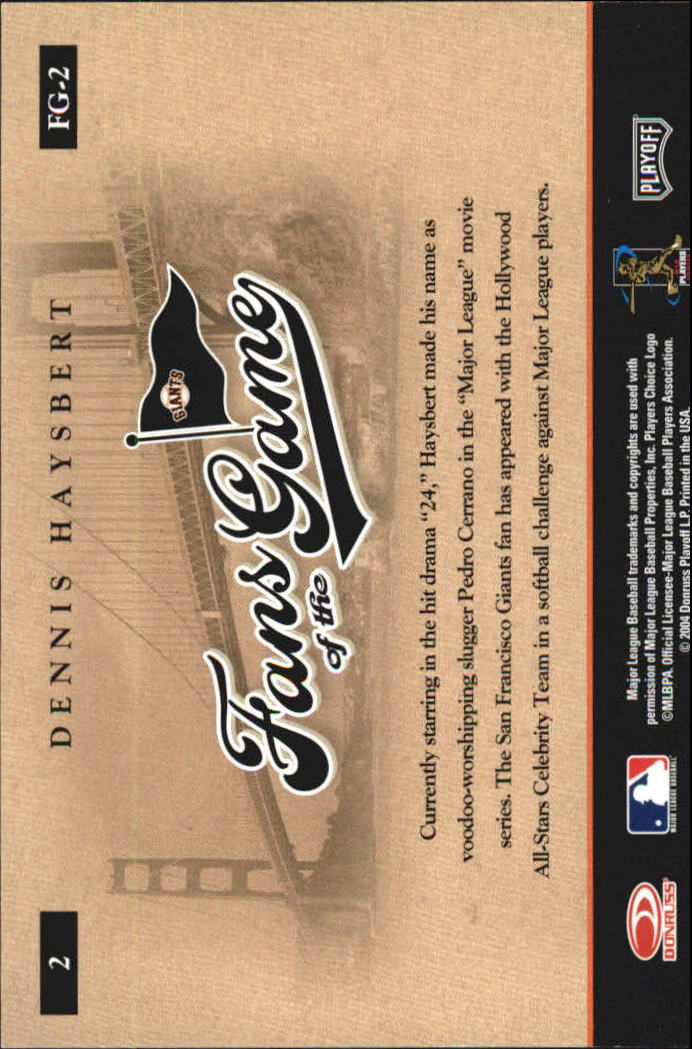 2004 Leather and Lumber Baseball "Naturals and Fans of the Game" Insert Cards - Picture 25 of 29