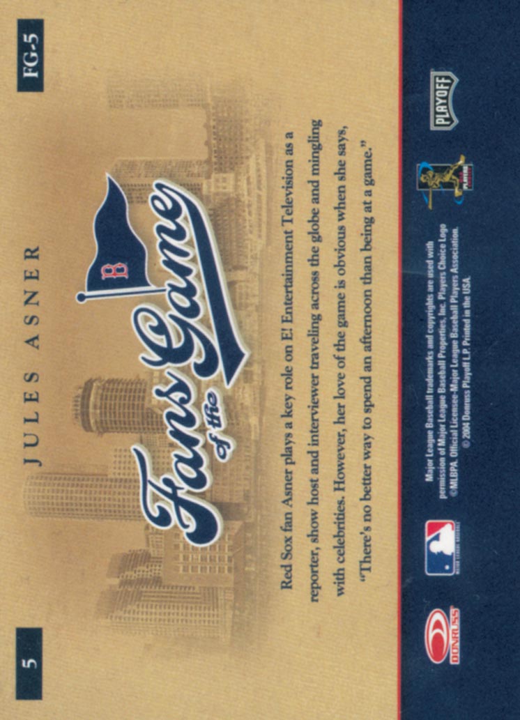 2004 Leather and Lumber Baseball "Naturals and Fans of the Game" Insert Cards - Picture 29 of 29