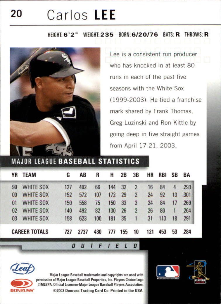 2004 Leaf Baseball (Pick Card From List) C134 - Picture 15 of 107