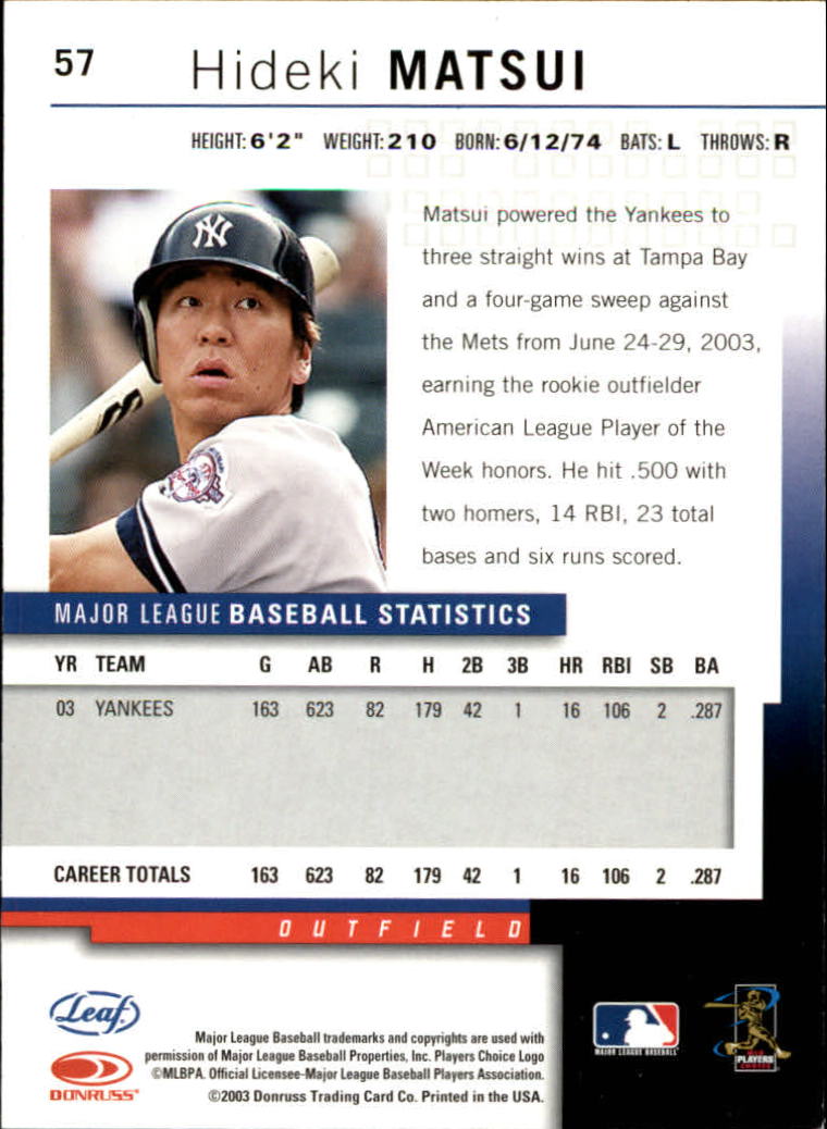 2004 Leaf Baseball (Pick Card From List) C134 - Picture 33 of 107