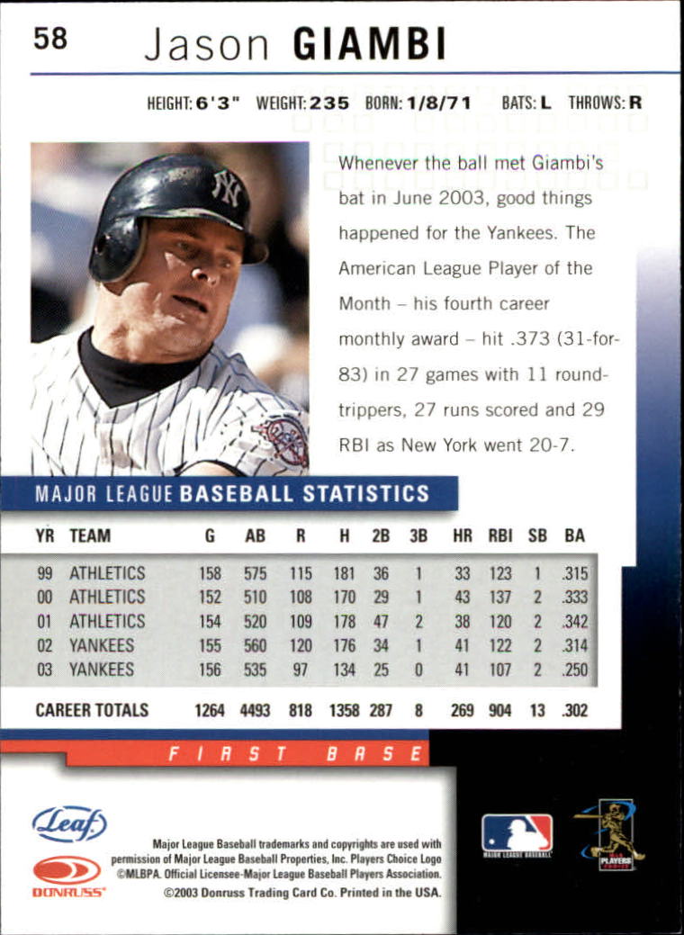 2004 Leaf Baseball (Pick Card From List) C134 - Picture 35 of 107