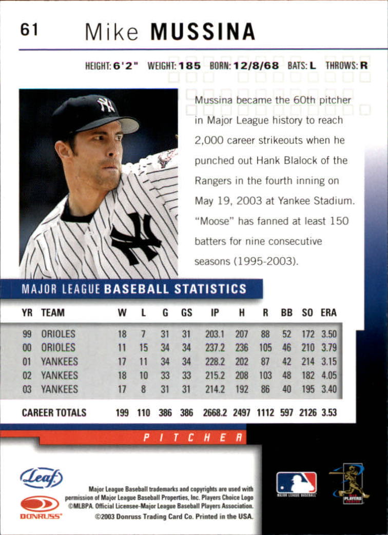 2004 Leaf Baseball (Pick Card From List) C134 - Picture 39 of 107