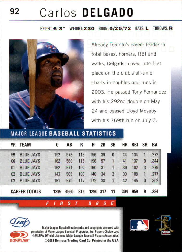 2004 Leaf Baseball (Pick Card From List) C134 - Picture 49 of 107