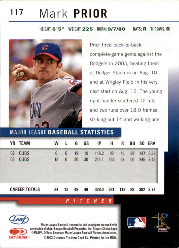 2004 Leaf Baseball (Pick Card From List) C134 - Picture 53 of 107
