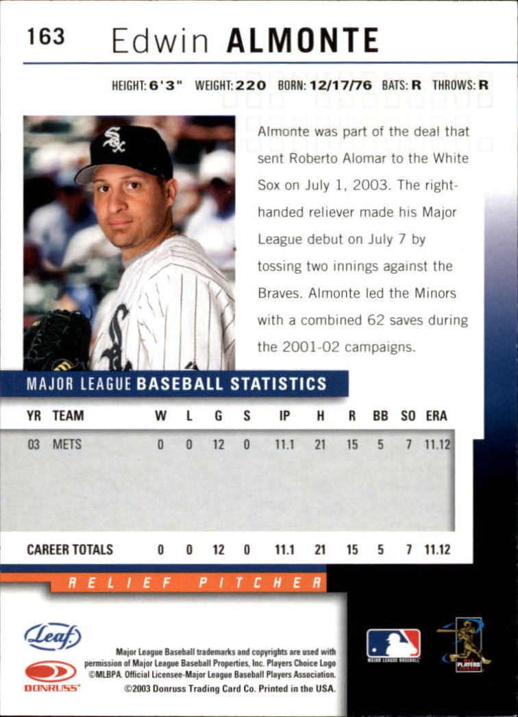 2004 Leaf Baseball (Pick Card From List) C134 - Picture 77 of 107