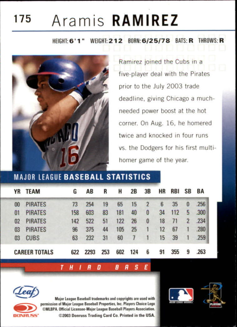 2004 Leaf Baseball "Main Set" Cards #151 to #301 - Picture 51 of 297