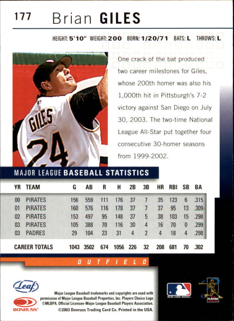2004 Leaf Baseball (Pick Card From List) C134 - Picture 81 of 107