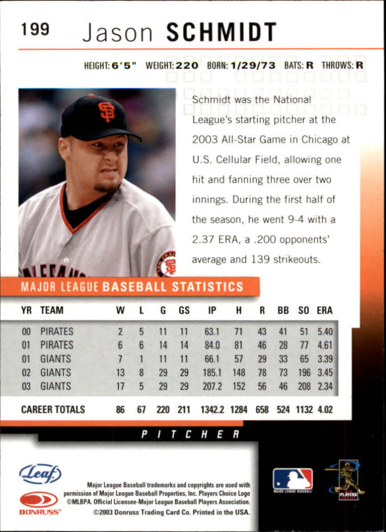 2004 Leaf Baseball "Main Set" Cards #151 to #301 - Picture 99 of 297