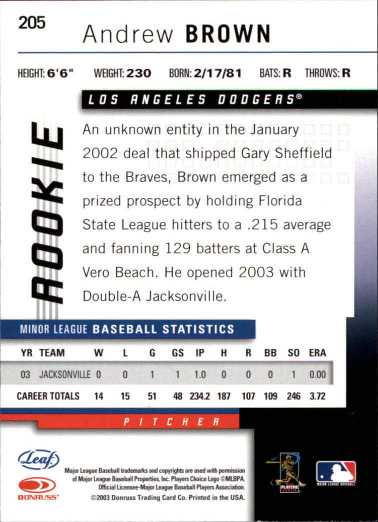 2004 Leaf Baseball "Main Set" Cards #151 to #301 - Picture 111 of 297