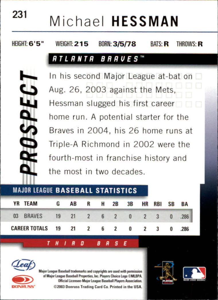 2004 Leaf Baseball "Main Set" Cards #151 to #301 - Picture 161 of 297