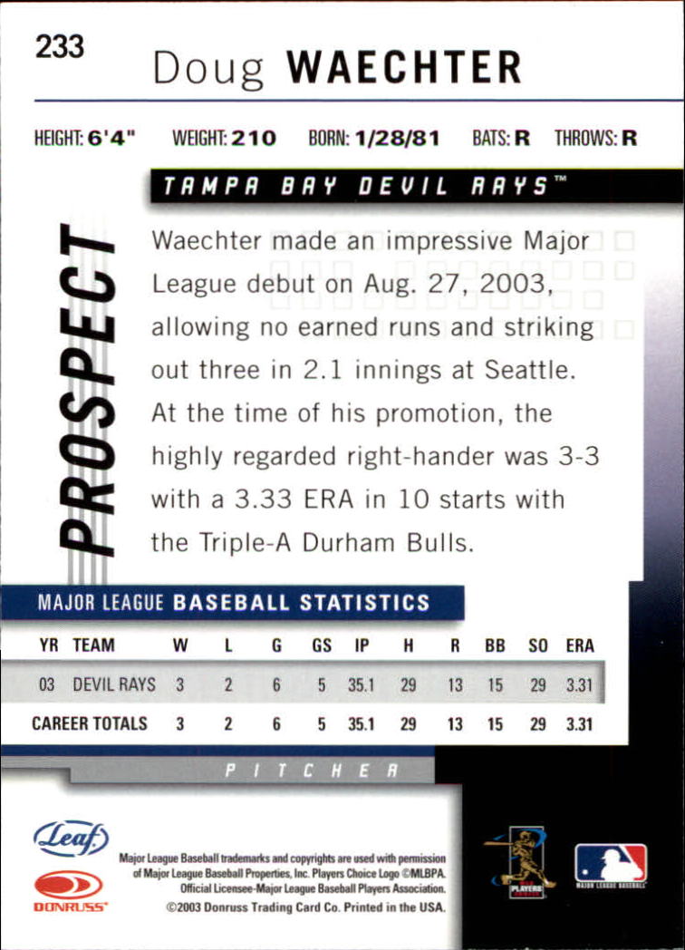 2004 Leaf Baseball "Main Set" Cards #151 to #301 - Picture 165 of 297