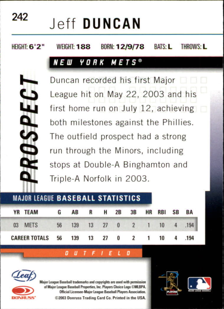 2004 Leaf Baseball "Main Set" Cards #151 to #301 - Picture 183 of 297