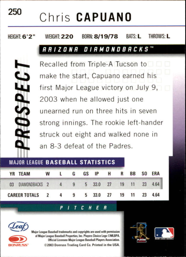 2004 Leaf Baseball "Main Set" Cards #151 to #301 - Picture 197 of 297