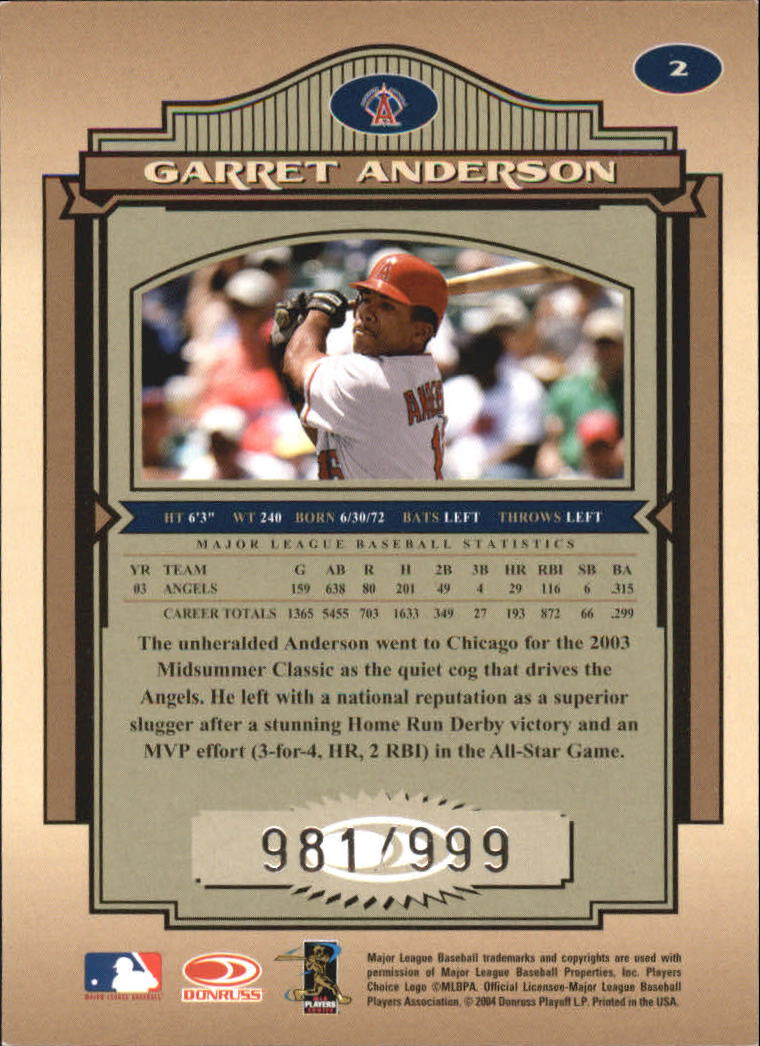 2004 Timeless Treasures Baseball Cards - Picture 3 of 72