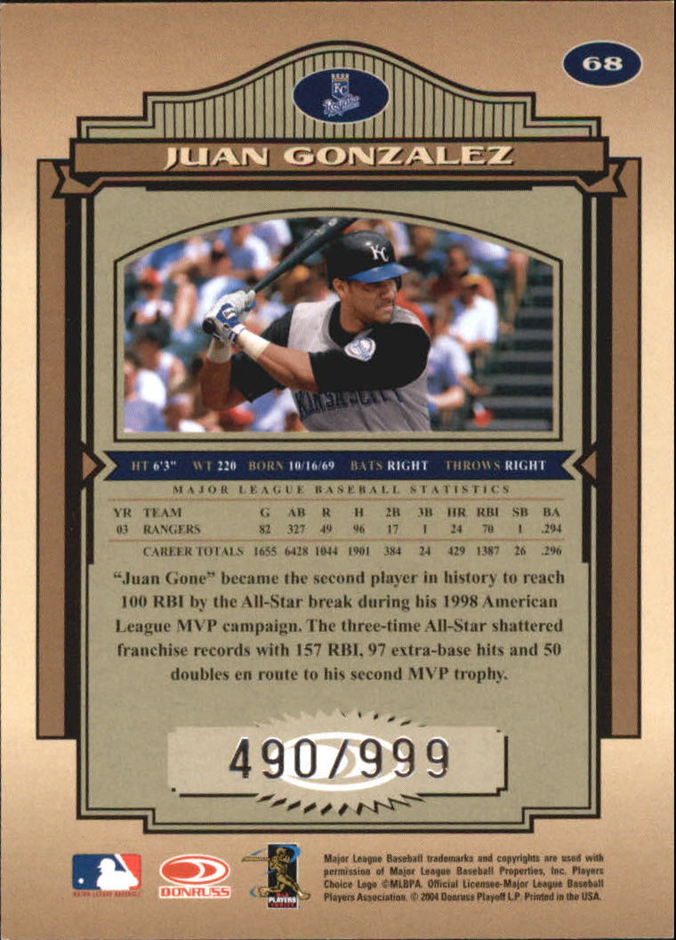 2004 Timeless Treasures Baseball Cards - Picture 50 of 72