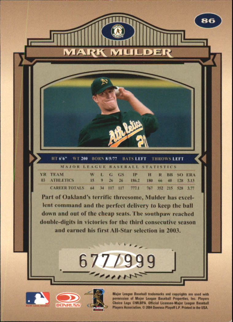 2004 Timeless Treasures Baseball Cards - Picture 62 of 72