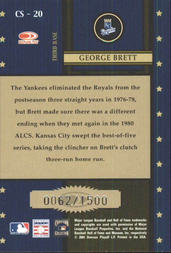 Tarjetas de inserción ""Century Stars"" de béisbol Throwback Threads 2004 - Imagen 13 de 33