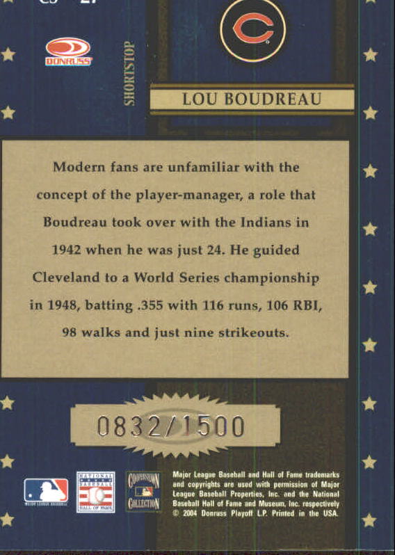 Tarjetas de inserción ""Century Stars"" de béisbol Throwback Threads 2004 - Imagen 21 de 33