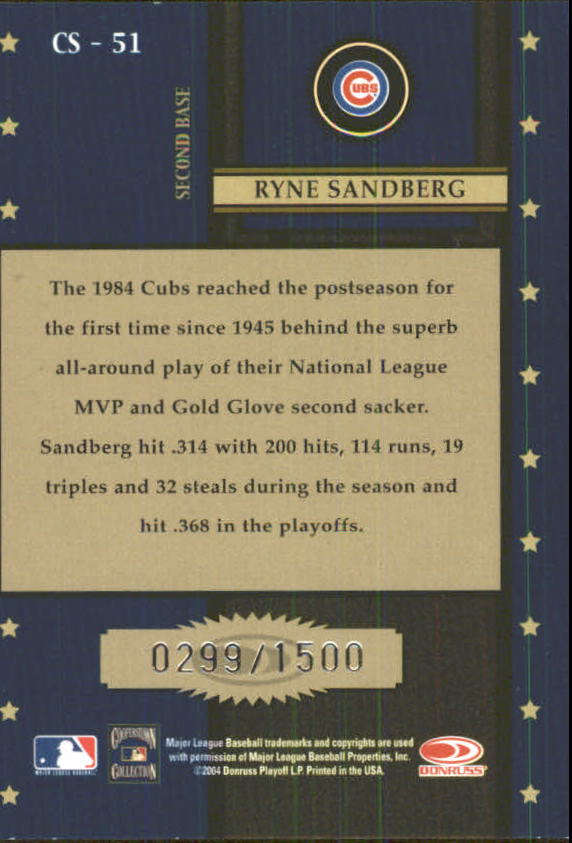 Tarjetas de inserción ""Century Stars"" de béisbol Throwback Threads 2004 - Imagen 31 de 33