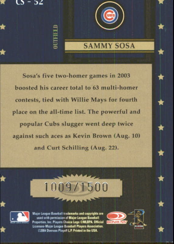 Tarjetas de inserción ""Century Stars"" de béisbol Throwback Threads 2004 - Imagen 33 de 33