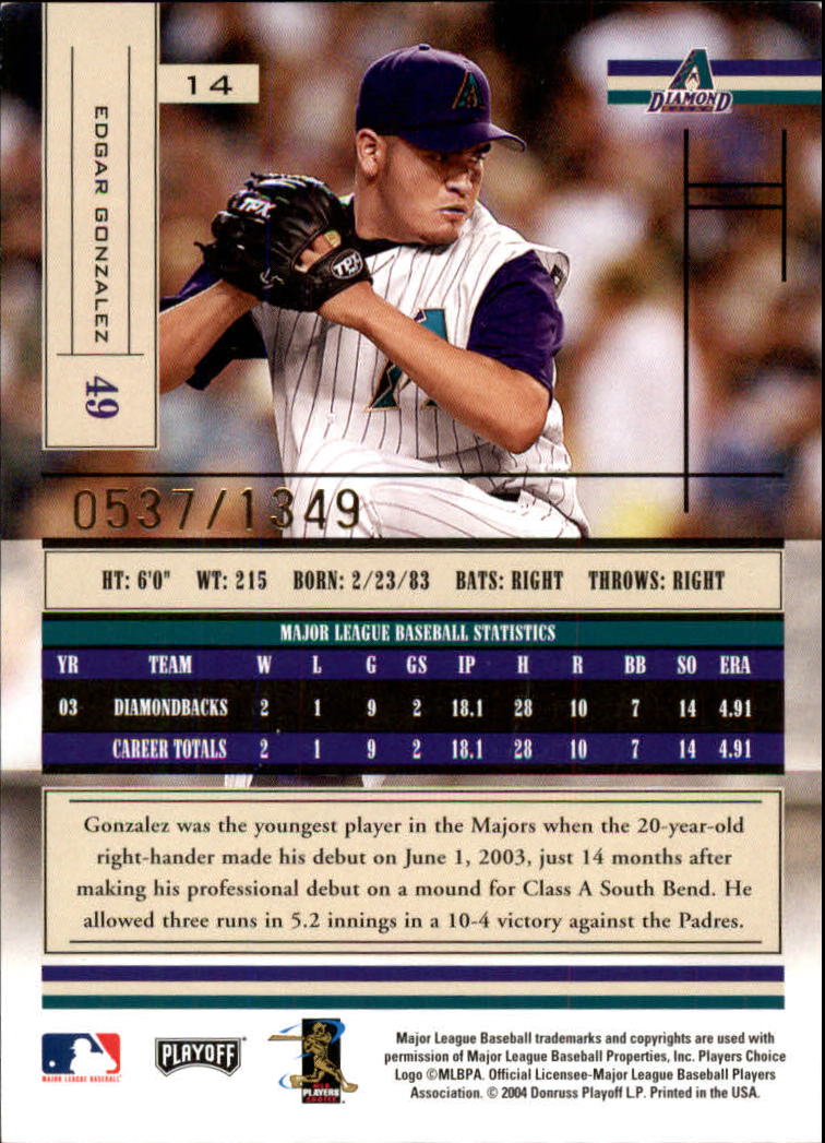 2004 Absolute Memorabilia Baseball "Main Set" Hobby Cards #1 to #250 - Picture 27 of 366