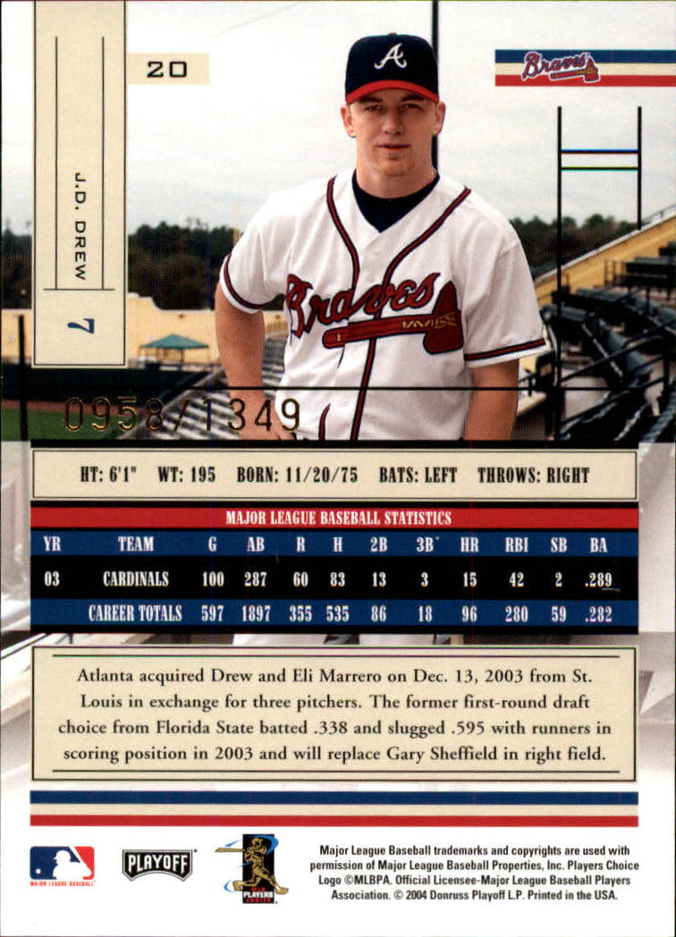 2004 Absolute Memorabilia Baseball "Main Set" Hobby Cards #1 to #250 - Picture 37 of 366