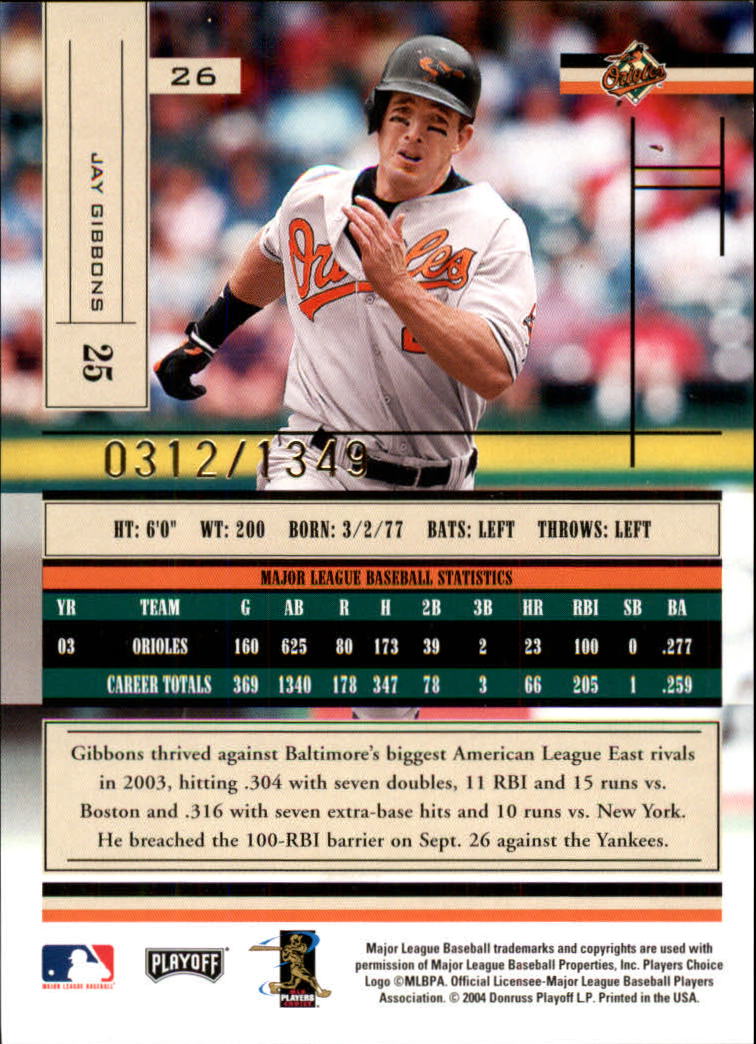 2004 Absolute Memorabilia Baseball "Main Set" Hobby Cards #1 to #250 - Picture 49 of 366