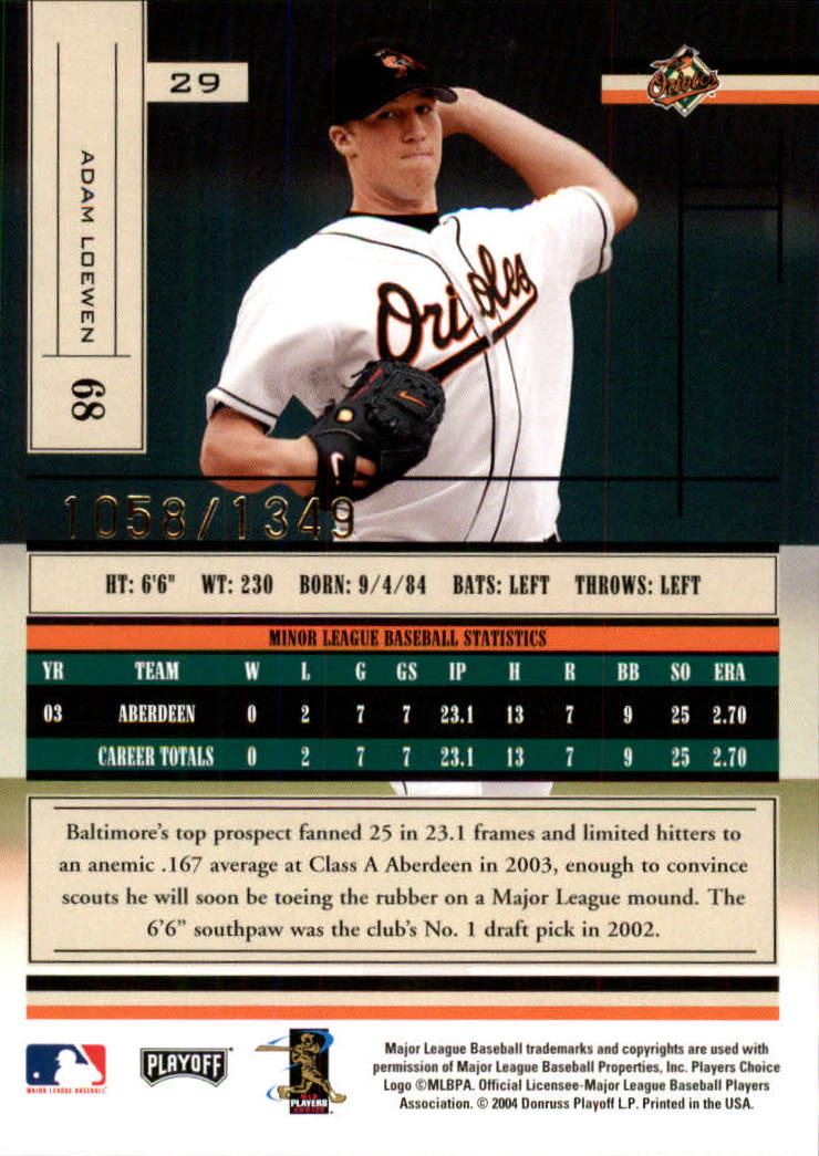 2004 Absolute Memorabilia Baseball "Main Set" Hobby Cards #1 to #250 - Picture 53 of 366