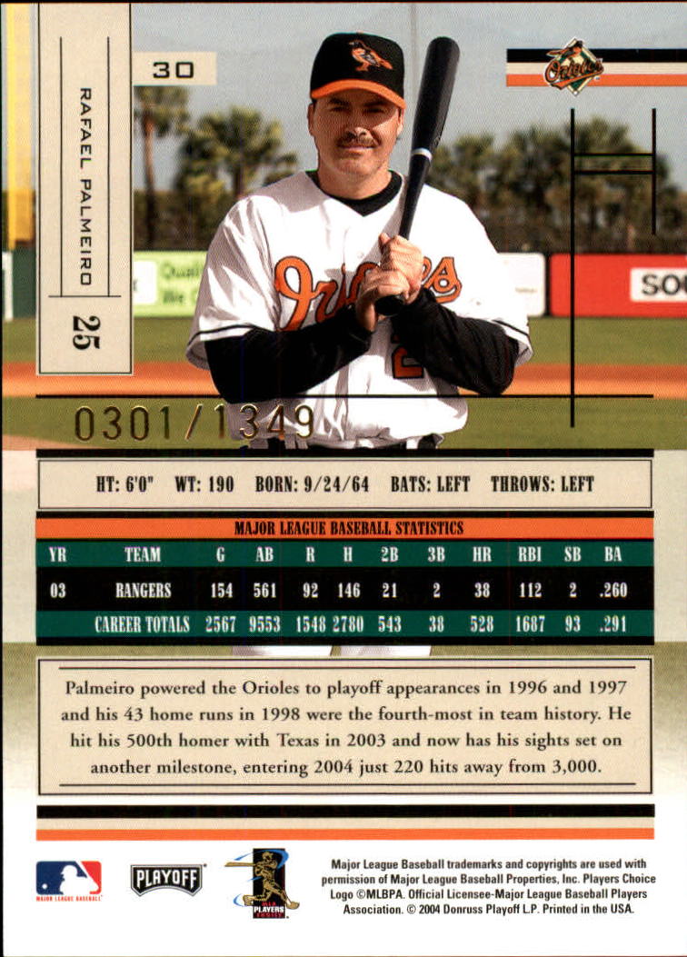 2004 Absolute Memorabilia Baseball "Main Set" Hobby Cards #1 to #250 - Picture 55 of 366