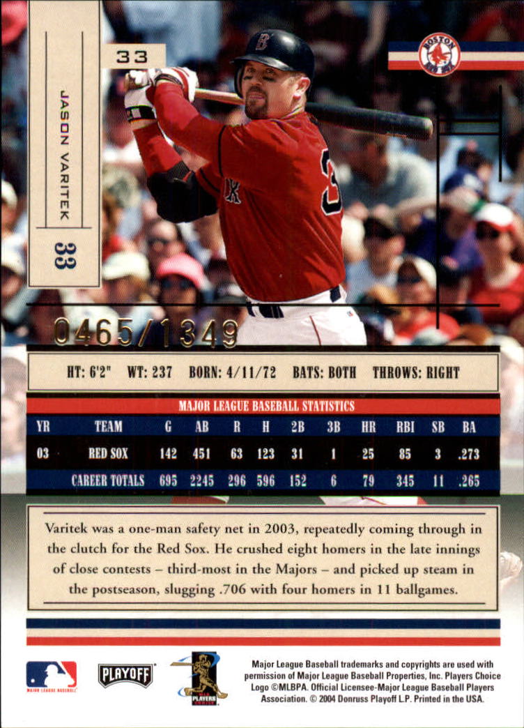 2004 Absolute Memorabilia Baseball "Main Set" Hobby Cards #1 to #250 - Picture 61 of 366