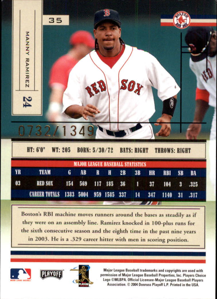 2004 Absolute Memorabilia Baseball "Main Set" Hobby Cards #1 to #250 - Picture 63 of 366