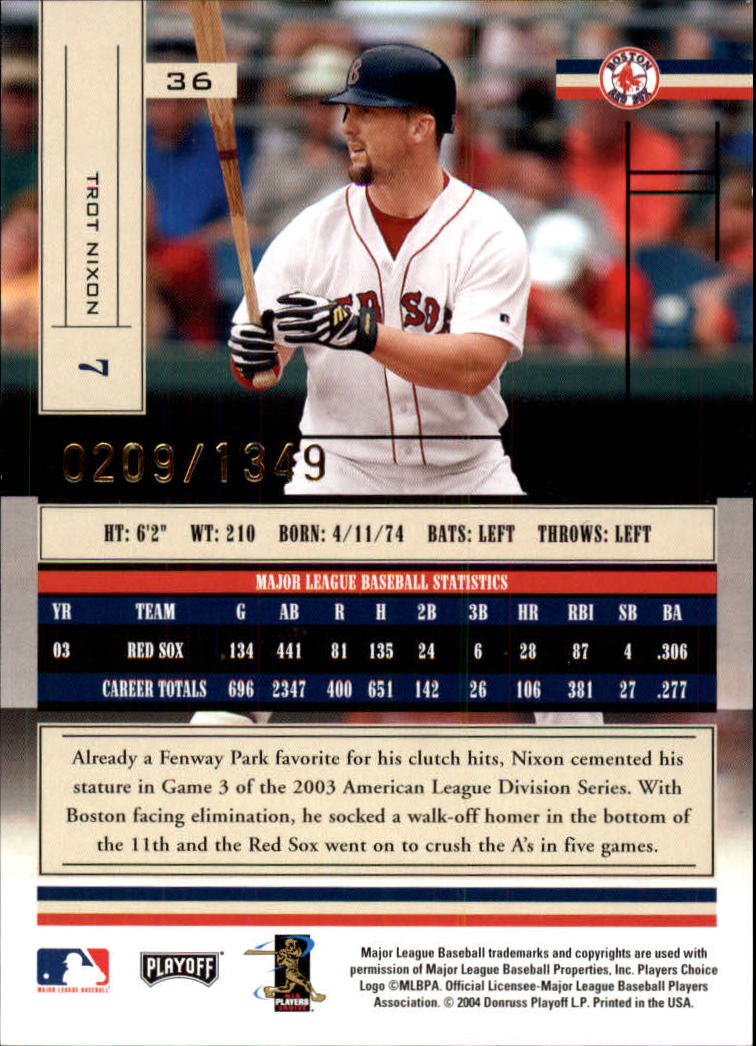 2004 Absolute Memorabilia Baseball "Main Set" Hobby Cards #1 to #250 - Picture 65 of 366