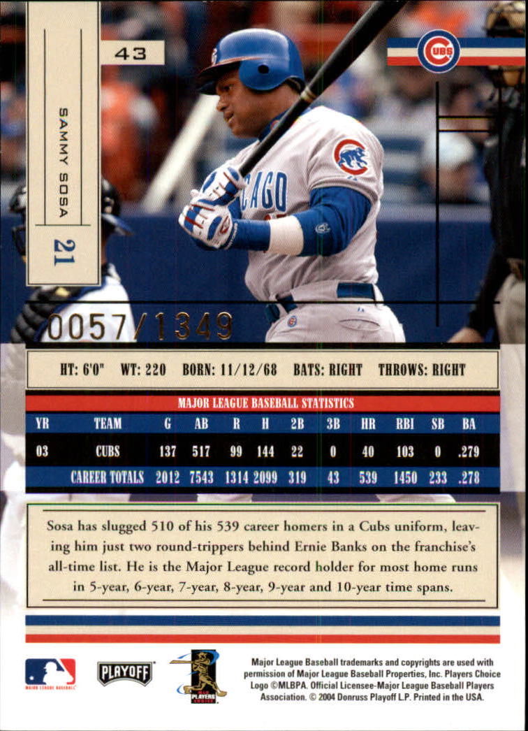 2004 Absolute Memorabilia Baseball "Main Set" Hobby Cards #1 to #250 - Picture 75 of 366