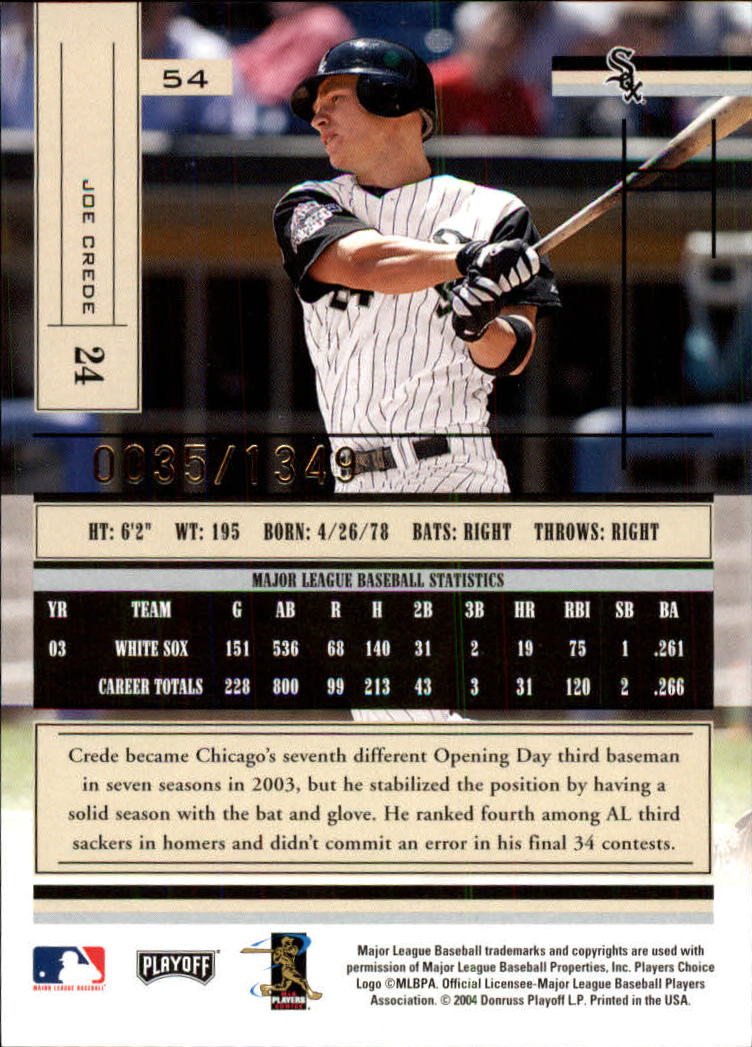 2004 Absolute Memorabilia Baseball "Main Set" Hobby Cards #1 to #250 - Picture 93 of 366