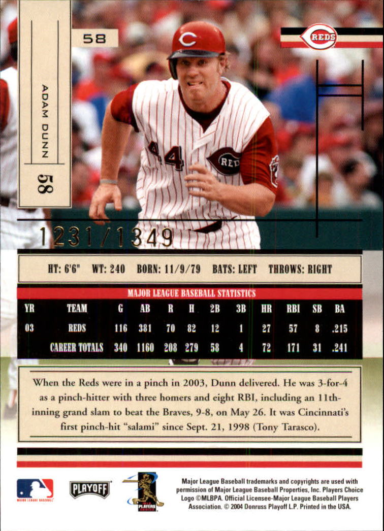 2004 Absolute Memorabilia Baseball "Main Set" Hobby Cards #1 to #250 - Picture 99 of 366