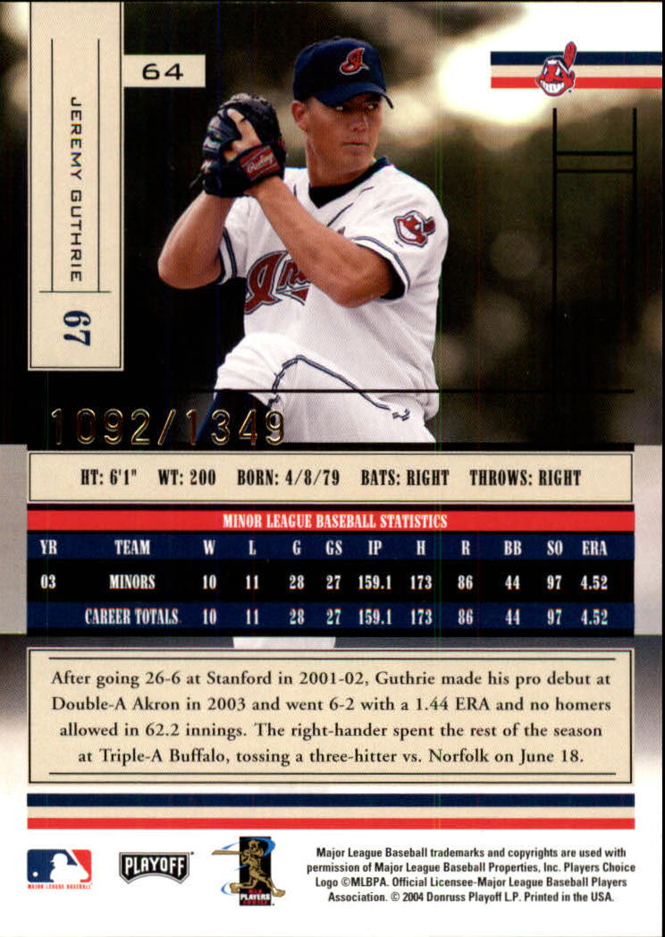 2004 Absolute Memorabilia Baseball "Main Set" Hobby Cards #1 to #250 - Picture 107 of 366