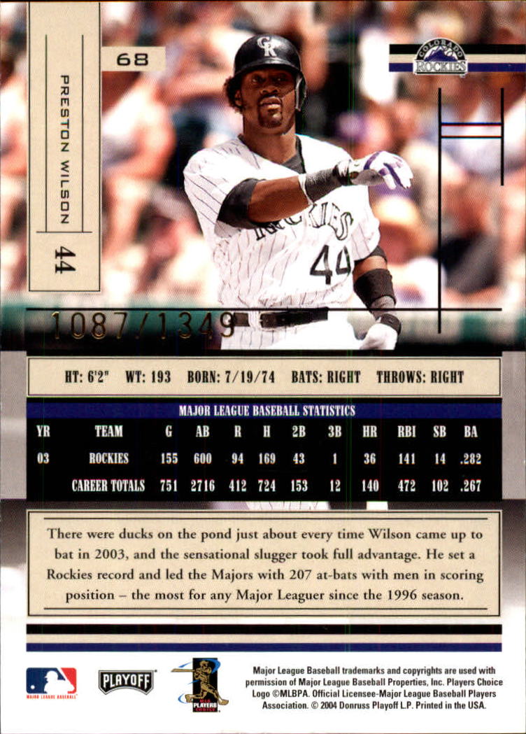 2004 Absolute Memorabilia Baseball "Main Set" Hobby Cards #1 to #250 - Picture 113 of 366