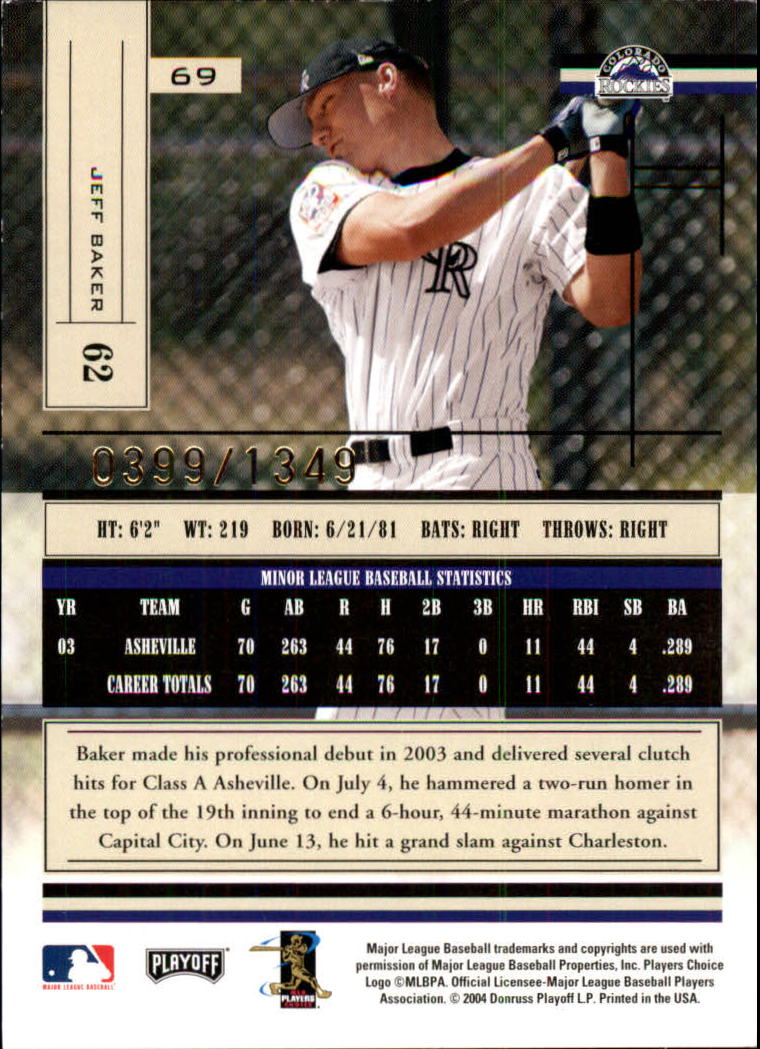 2004 Absolute Memorabilia Baseball "Main Set" Hobby Cards #1 to #250 - Picture 115 of 366