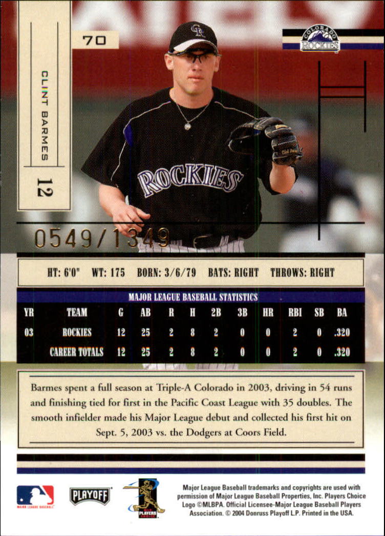 2004 Absolute Memorabilia Baseball "Main Set" Hobby Cards #1 to #250 - Picture 117 of 366