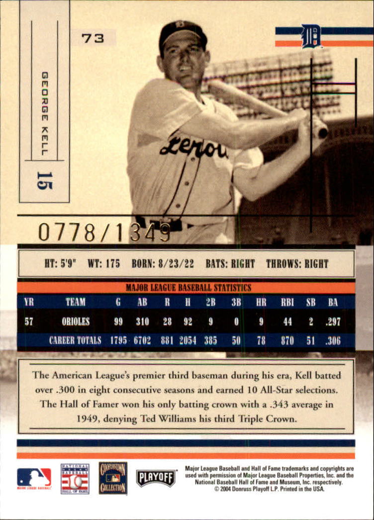 2004 Absolute Memorabilia Baseball "Main Set" Hobby Cards #1 to #250 - Picture 123 of 366