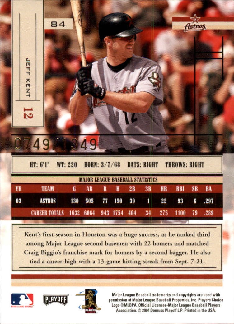 2004 Absolute Memorabilia Baseball "Main Set" Hobby Cards #1 to #250 - Picture 141 of 366