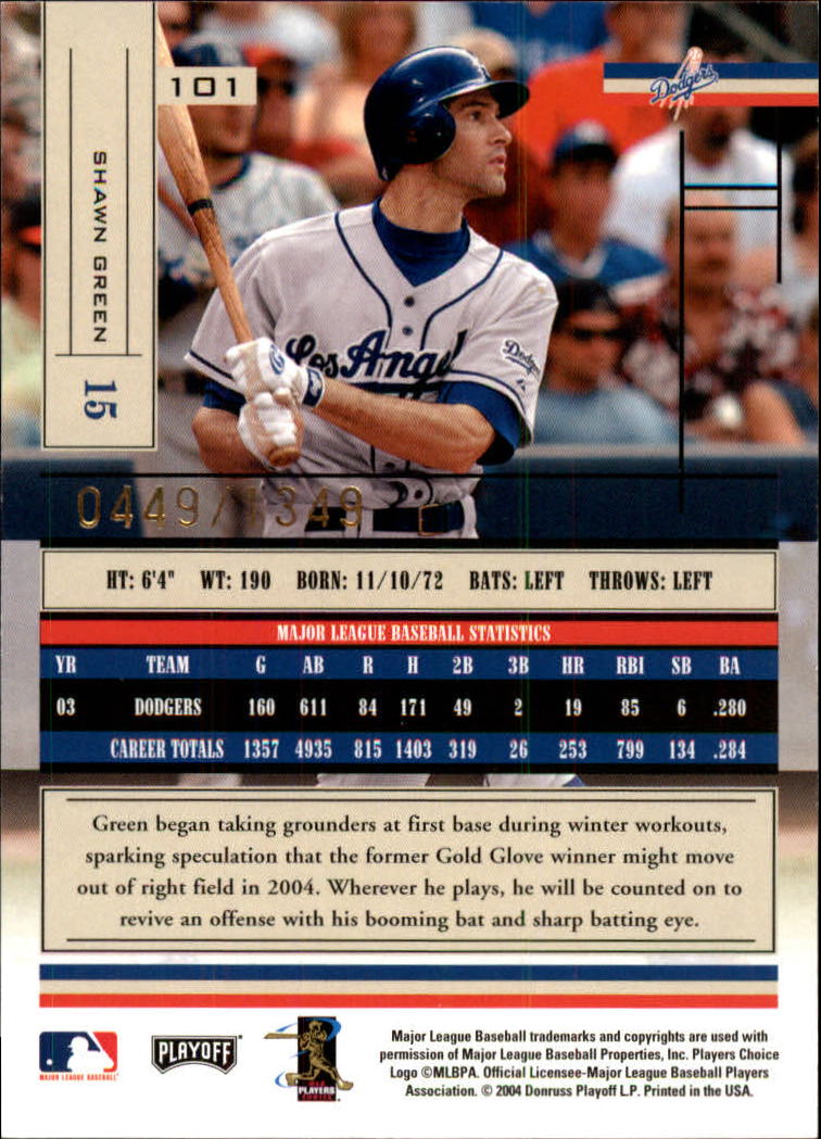 2004 Absolute Memorabilia Baseball "Main Set" Hobby Cards #1 to #250 - Picture 173 of 366